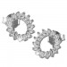 Silberdream SilberDream Glitzer Ohrstecker Sonnenkranz weiß 925er Silber GSO473W