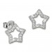Silberdream SilberDream Glitzer Ohrstecker Stern offen weiß 925er Silber GSO405W