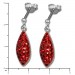 Silberdream SilberDream Glitzer Ohrstecker Träne Rot 925 Silber GSO400R