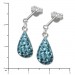 Silberdream SilberDream Glitzer Ohrstecker Tropfen Hellblau 925 Silber GSO403H
