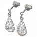 Silberdream SilberDream Glitzer Ohrstecker Tropfen weiß 925 Silber GSO403W