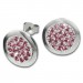 Silberdream SilberDream Glitzer Ohrstecker Zirkoniascheibe pink 925 Silber GSO219P
