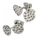 Silberdream SilberDream Glitzer Set Ohrstecker Herz+Rund weiß Ohrring 925 Silber GSS200W
