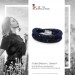Silberdream SilberDream Glitzerarmband Minikristalle Blaugrau Doppelarmband Damen SDA051B0