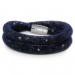Silberdream SilberDream Glitzerarmband Minikristalle blaugrau Doppelarmband Damen SDA051B0