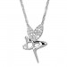 Silberdream SilberDream Halskette mit Anhänger Fee Zirkonia weiß 45cm 925er Silber SDK4982W