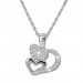 Silberdream SilberDream Halskette mit Anhänger Herzen Zirkonia 44,5cm 925er Silber SDK4983W
