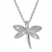Silberdream SilberDream Halskette mit Anhänger Libelle Zirkonia 44,5cm 925er Silber SDK4984W