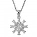 Silberdream SilberDream Halskette mit Anhänger Schneeflocke weiß 44,5cm 925 Silber SDK4981W
