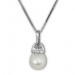 Silberdream SilberDream Halskette Süßwasser Perle weiß Zirkonia 925 Silber Damen SDK1519W
