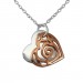Silberdream SilberDream Kette Doppel Herz Rose Vergoldet 925 Sterling Silber 45,5cm SDK8006E