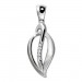 Silberdream SilberDream Ketten Anhänger -Leaf- Zirkonia weiß 925 Silber SDH4380W