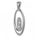 Silberdream SilberDream Ketten Anhänger Oval Zirkonia weiß 925 Silber SDH406W