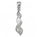Silberdream SilberDream Ketten Anhänger Zopf Zirkonia weiß 925er Sterling Silber SDH404W