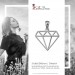 Silberdream SilberDream Kettenanhänger Diamant Form Anhänger Für Damen 925er Silber SDH8200J