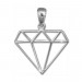 Silberdream SilberDream Kettenanhänger Diamant Form Anhänger für Damen 925er Silber SDH8200J