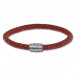 Silberdream SilberDream Leder Armband 5mm rostrot 22cm Edelstahl Verschluss LAB0522
