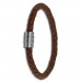 Silberdream SilberDream Leder Armband Braun 22cm Edelstahl Verschluss LAB0622