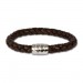 Silberdream SilberDream Leder Armband braun mit Edelstahl Verschluss LS1813