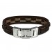 Silberdream SilberDream Lederarmband braun Leder Edelstahl Armband LAP002B