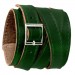 Silberdream SilberDream Lederarmband Dunkelgrün Herren Leder Armband LA1302G