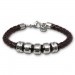 Silberdream SilberDream Lederarmband Edelstahl Beads braun Leder Armband LAP006B