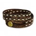 Silberdream SilberDream Lederarmband Jeansstyle braun grau Leder Armband LAP511B