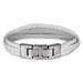Silberdream SilberDream Lederarmband Kordel weiß Edelstahl Leder Armband LAP003W