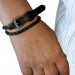 Silberdream SilberDream Lederarmband Schwarz Herren Leder Armband LAC038S