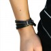 Silberdream SilberDream Lederarmband Schwarz Herren Leder Armband LA2219