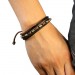 Silberdream SilberDream Lederarmband Schwarz Surfarmband Leder Armband LA1237S