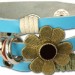 Silberdream SilberDream Lederarmband Türkis Blume Damen Leder Armband LA2913T
