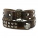 Silberdream SilberDream Lederarmband Unisex Braun Nieten Leder Armband LA5645B