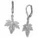 Silberdream SilberDream Ohrhänger Ahornblatt Zirkonia weiß 925 Silber Ohrring SDO4425W