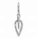 Silberdream SilberDream Ohrhänger Blatt Zirkonia Weiß 925 Silber Ohrring SDO4285W