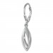 Silberdream SilberDream Ohrhänger Blatt Zirkonia Weiß 925 Sterling Silber Damen SDO4394W