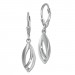 Silberdream SilberDream Ohrhänger Blatt Zirkonia weiß 925 Sterling Silber Damen SDO4394W