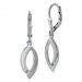 Silberdream SilberDream Ohrhänger Blatt Zirkonia weiß 925 Sterling Silber Damen SDO4380W