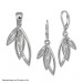 Silberdream SilberDream Ohrhänger Blätter Zirkonia Weiß 925 Silber Ohrring SDO4287W