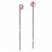 Silberdream SilberDream Ohrhänger Durchzieher Zirkonia rosa 3mm 925 Silber SDO5963A
