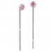 Silberdream SilberDream Ohrhänger Durchzieher Zirkonia rosa 4mm 925 Silber SDO5964A