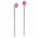 Silberdream SilberDream Ohrhänger Durchzieher Zirkonia rosa 5mm 925 Silber SDO5965A