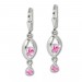 Silberdream SilberDream Ohrhänger Eye Zirkonia rosa Ohrring 925 Silber SDO523P