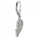 Silberdream SilberDream Ohrhänger Feder Zirkonia Weiß 925 Silber Ohrring SDO4427W