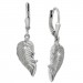 Silberdream SilberDream Ohrhänger Feder Zirkonia weiß 925 Silber Ohrring SDO4427W