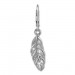 Silberdream SilberDream Ohrhänger Feder Zirkonia Weiß 925 Silber Ohrring SDO4289W