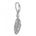 Silberdream SilberDream Ohrhänger Feder Zirkonia Weiß 925 Silber Ohrring SDO4289W