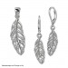 Silberdream SilberDream Ohrhänger Feder Zirkonia Weiß 925 Silber Ohrring SDO4289W