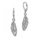 Silberdream SilberDream Ohrhänger Feder Zirkonia weiß 925 Silber Ohrring SDO4289W