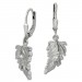 Silberdream SilberDream Ohrhänger Feder Zirkonia weiß 925 Silber Ohrring SDO4426W